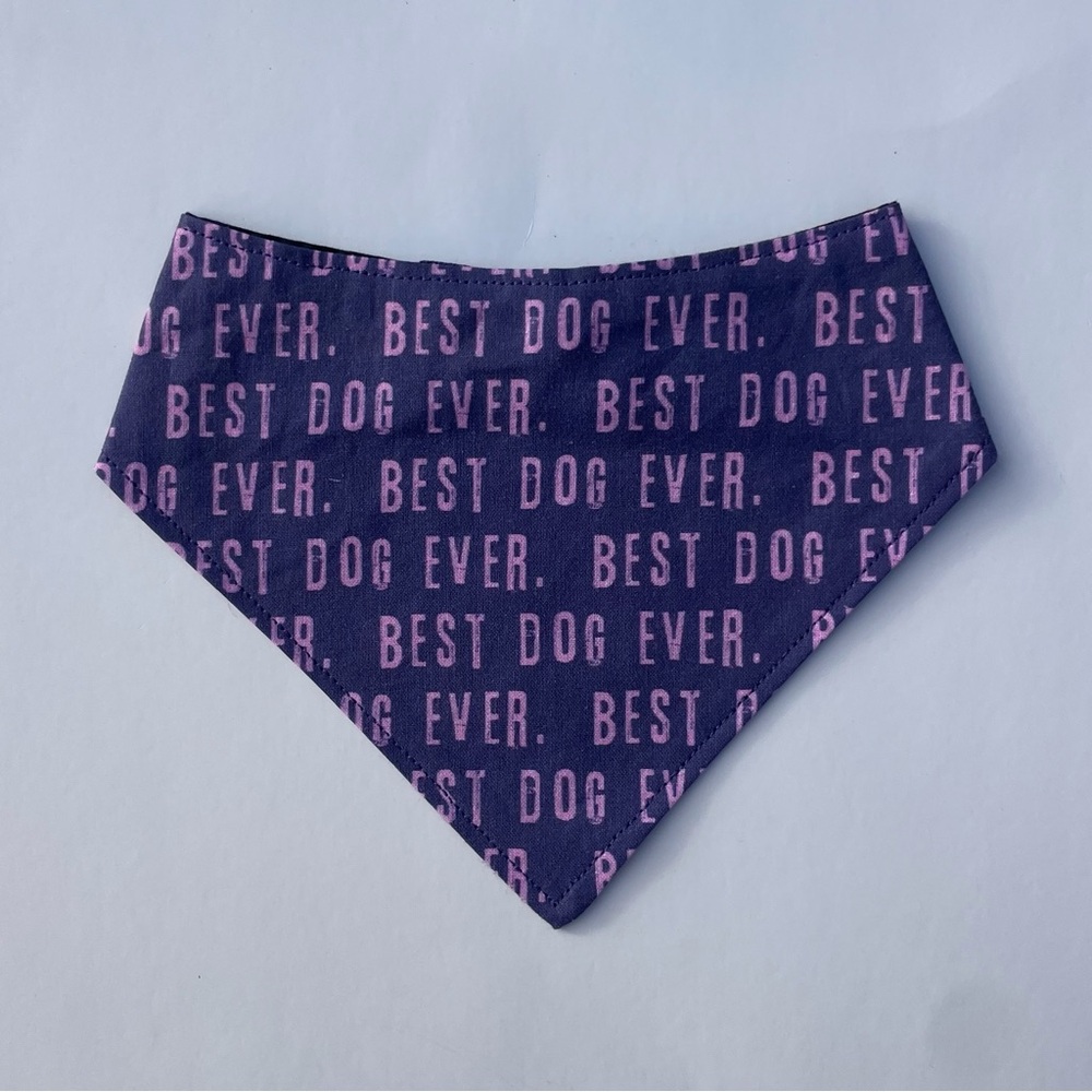 Best Dog Ever Purple dog Bandana
